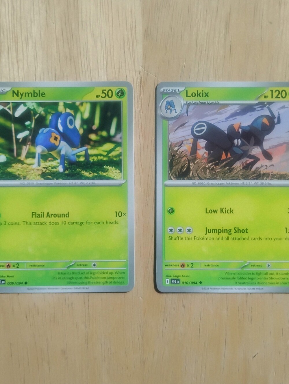 Mint Nymble & Lokix Mega Evolutions Phantasmal Flames Pokemon Cards